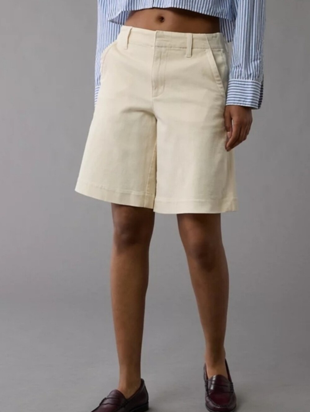 American Eagle 11" Stretch High-Waisted Trouser Short Size 14